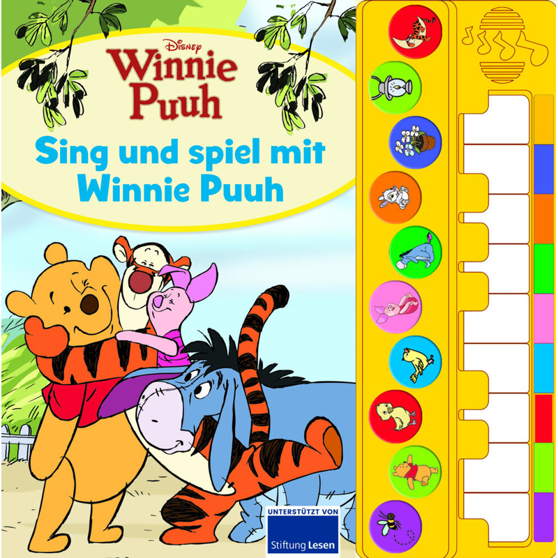 Image of Disney Winnie Puuh - Sing Und Spiel Mit Winnie Puuh - Liederbuch Mit Klaviertastatur - Vor- Und Nachspielfunktion - 10 Beliebte Kinderlieder - Soundbu