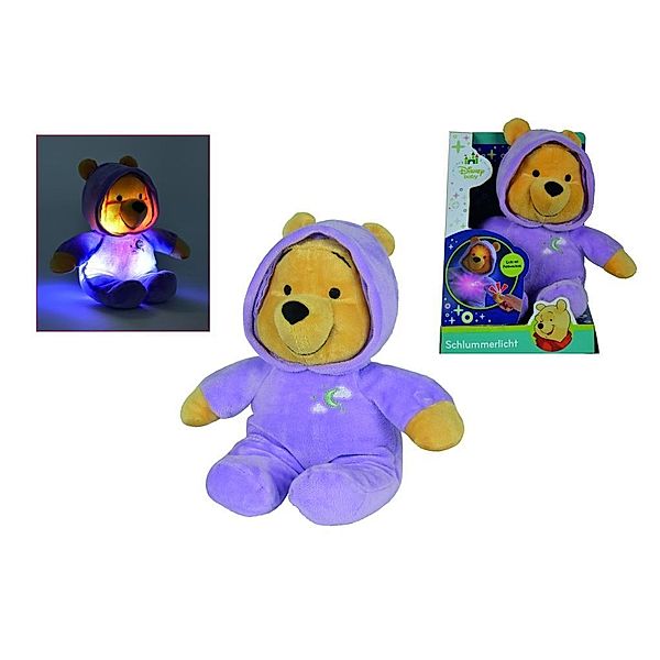 Disney Winnie The Puuh Plüsch Bär mit Schlummerlicht 28 cm, Simba®