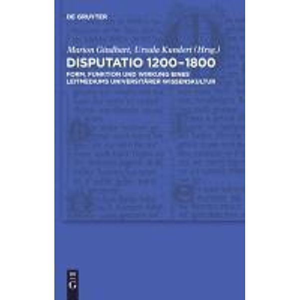 Disputatio 1200-1800 / Trends in Medieval Philology Bd.20