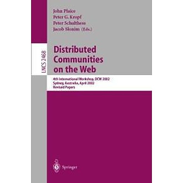 Distributed Communities on the Web / Lecture Notes in Computer Science Bd.2468