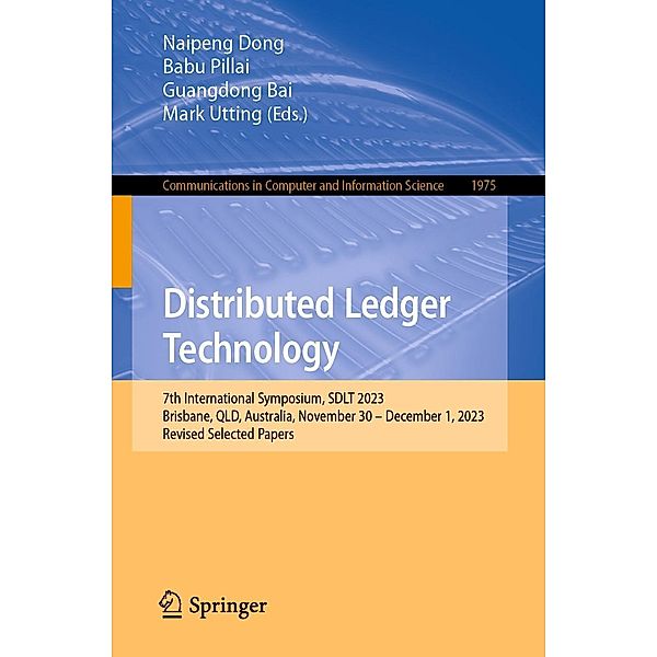 Distributed Ledger Technology / Communications in Computer and Information Science Bd.1975