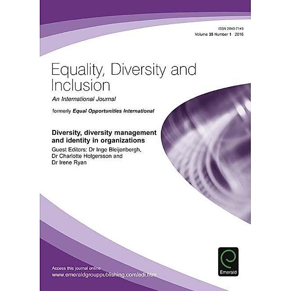 Diversity, Diversity Management and Identity in Organizations