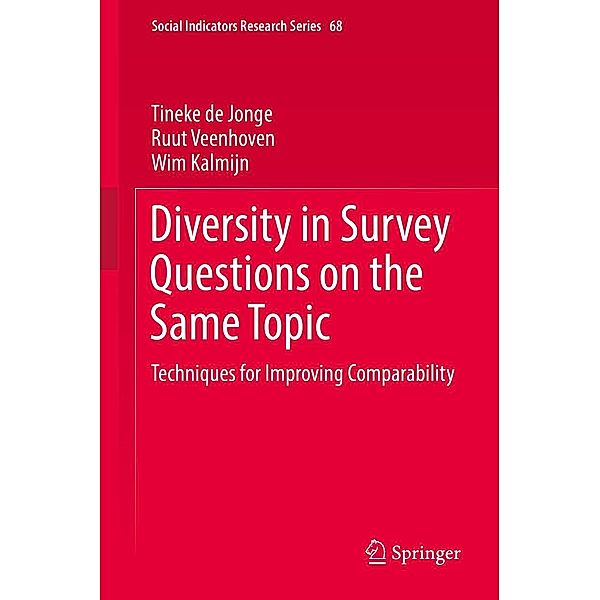 Diversity in Survey Questions on the Same Topic / Social Indicators Research Series Bd.68, Tineke de Jonge, Ruut Veenhoven, Wim Kalmijn