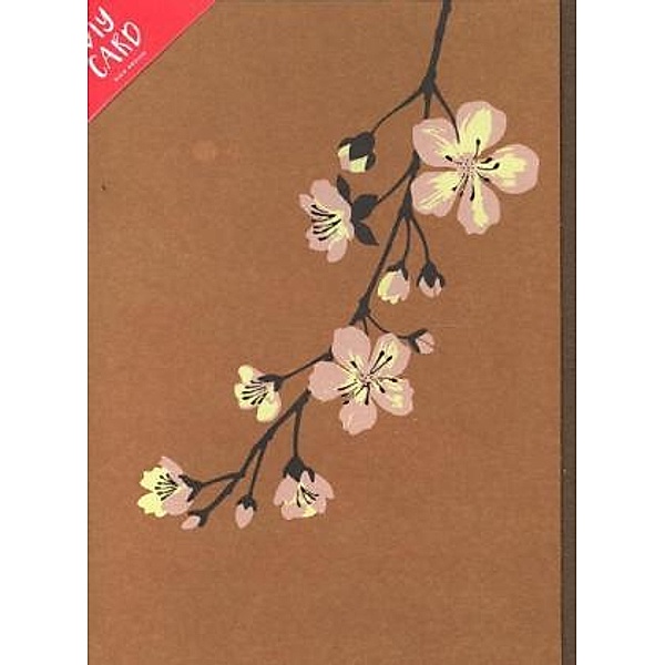 Diy Card, Kirschblüte, Senfgelb