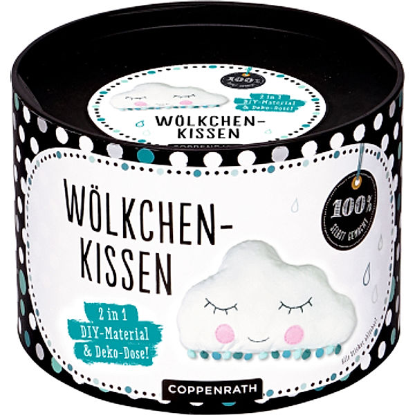 COPPENRATH VERLAG DIY-Material & Deko-Dose: Wölkchen-Kissen – 100% selbst gemacht