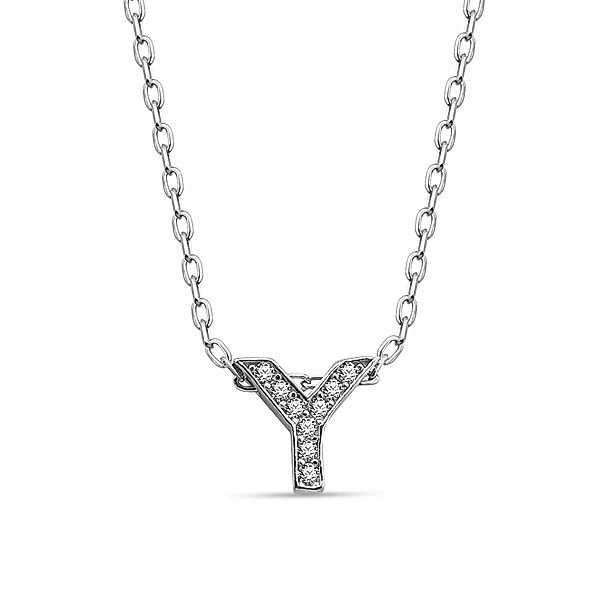 Dkeniz Anhänger mit Kette 925/- Sterling Silber Zirkonia bunt 40cm+3cm silberfarben