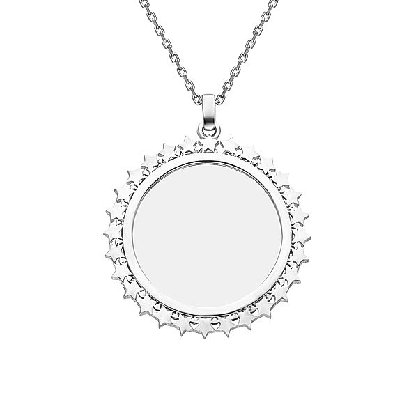 Dkeniz Anhänger mit Kette 925/- Sterling Silber 44+7cm Glänzend