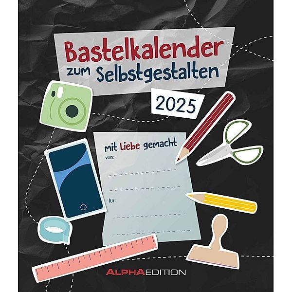 Do-it Yourself schwarz 2025 - Bastelkalender - DIY - 21x24