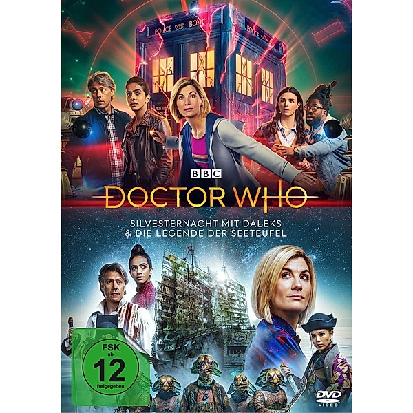 Doctor Who: Silvesternacht mit Daleks / Die Legende der Seeteufel, Jodie Whittaker, Mandip Gill, John Bishop