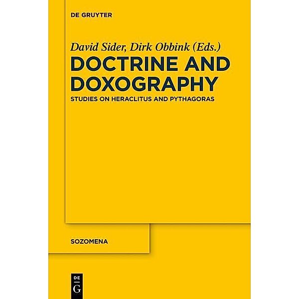 Doctrine and Doxography / Sozomena Bd.14