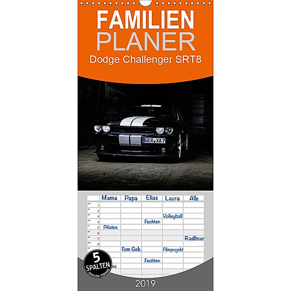 Dodge Challenger SRT8 - Familienplaner hoch (Wandkalender 2019 , 21 cm x 45 cm, hoch), Andre Xander