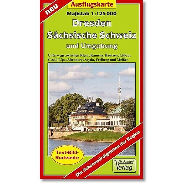 Doktor Barthel Karte Ausflugskarte Dresden, Sächsische Schweiz und Umgebung