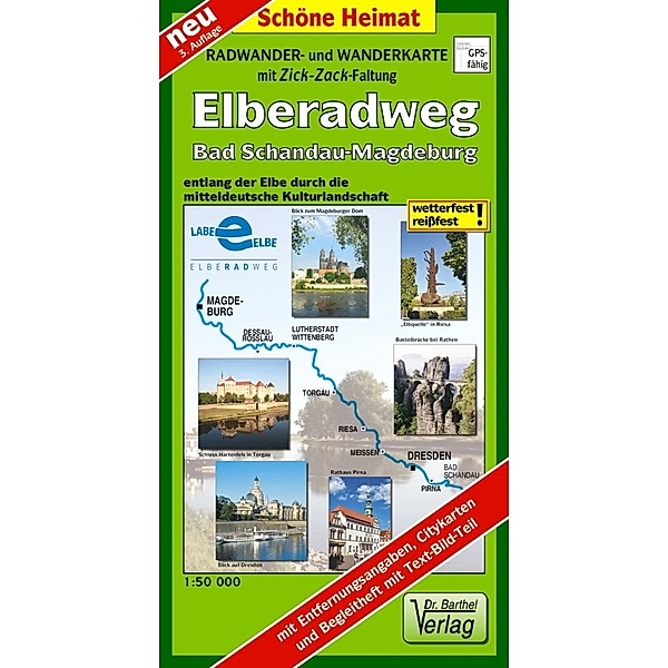 Doktor Barthel Karte Elberadweg Bad Schandau-Magdeburg