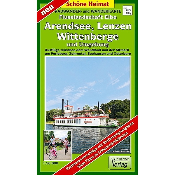 Doktor Barthel Karte Radwander- und Wanderkarte Flusslandschaft Elbe, Wittenberge, Arendsee, Lenzen und Umgebung, Verlag Dr. Barthel