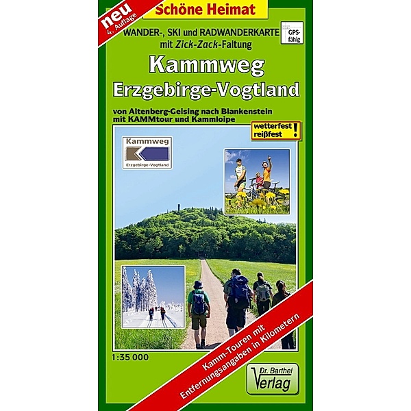 Doktor Barthel Karte Wander-, Ski- und Radwanderkarte Kammweg Erzgebirge-Vogtland