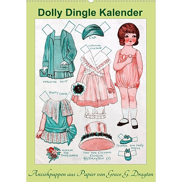 Dolly Dingle Kalender - Anziehpuppen von Grace G. Drayton (Wandkalender 2023 DIN A2 hoch), Karen Erbs