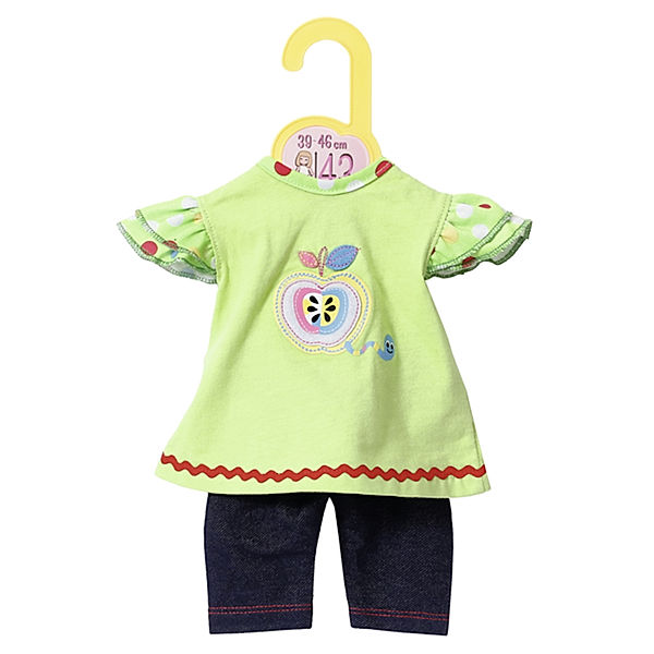 Zapf Dolly Moda® Puppenkleidung-Set SHIRT APFEL 2-teilig (43cm)