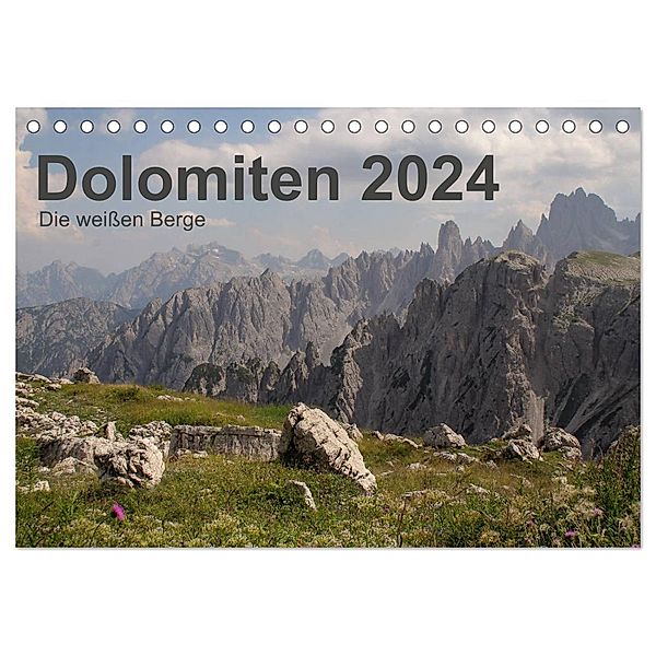 Dolomiten 2024 - Die weißen Berge (Tischkalender 2024 DIN A5 quer), CALVENDO Monatskalender, Frank Zimmermann
