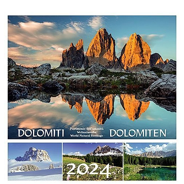 Dolomiten 2024, Postkartenkalender Querformat