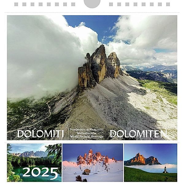 Dolomiten 2025, Postkartenkalender Querformat