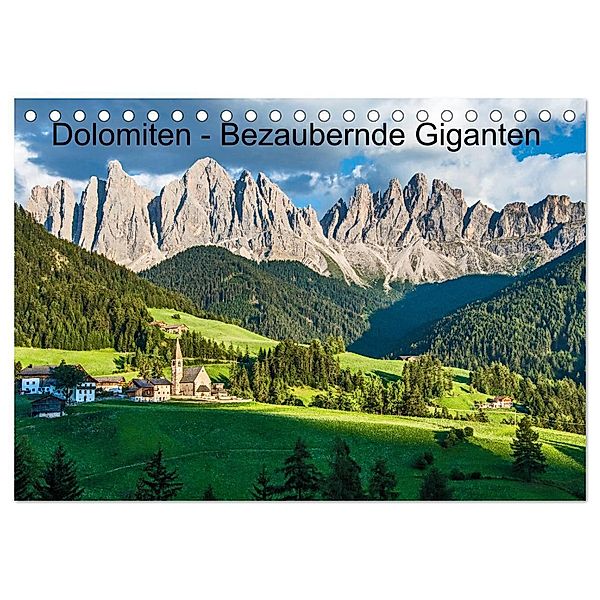 Dolomiten - Bezaubernde Giganten (Tischkalender 2024 DIN A5 quer), CALVENDO Monatskalender, Sascha Ferrari