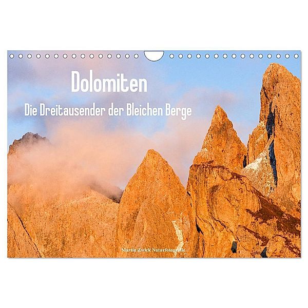 Dolomiten - Die Dreitausender der Bleichen Berge (Wandkalender 2025 DIN A4 quer), CALVENDO Monatskalender, Calvendo, Martin Zwick