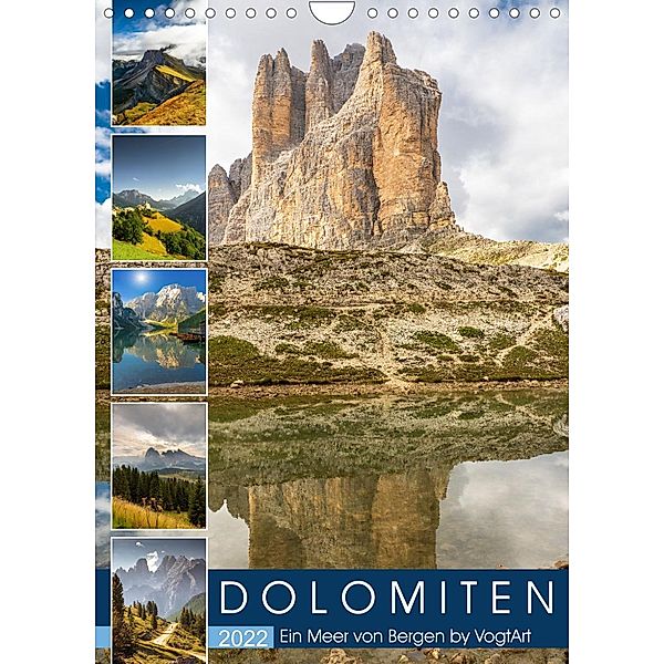 Dolomiten, ein Meer aus Bergen by VogtArt (Wandkalender 2022 DIN A4 hoch), VogtArt