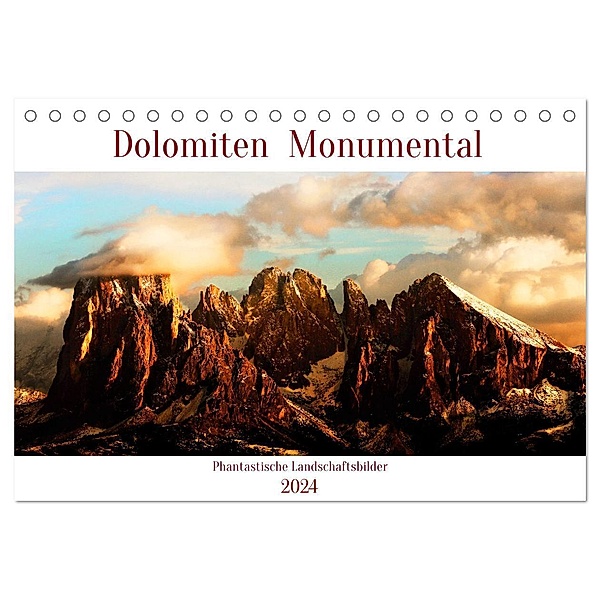 Dolomiten Monumental (Tischkalender 2024 DIN A5 quer), CALVENDO Monatskalender, Joe Aichner