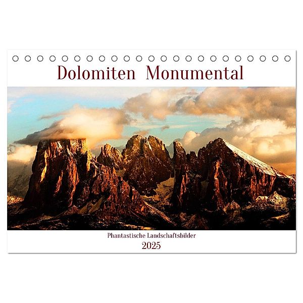 Dolomiten Monumental (Tischkalender 2025 DIN A5 quer), CALVENDO Monatskalender, Calvendo, Joe Aichner