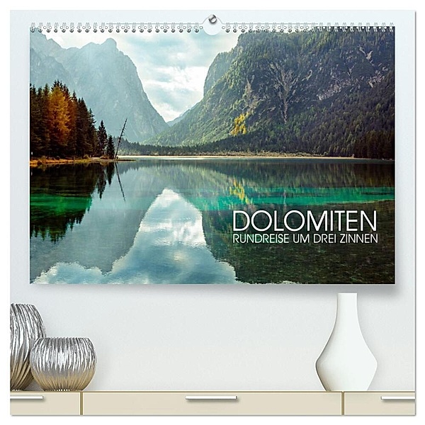 Dolomiten - Rundreise um Drei Zinnen (hochwertiger Premium Wandkalender 2024 DIN A2 quer), Kunstdruck in Hochglanz, Val Thoermer