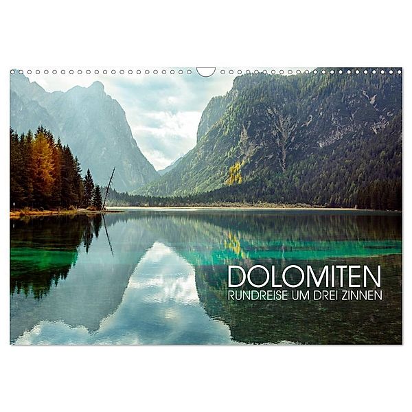 Dolomiten - Rundreise um Drei Zinnen (Wandkalender 2024 DIN A3 quer), CALVENDO Monatskalender, Val Thoermer