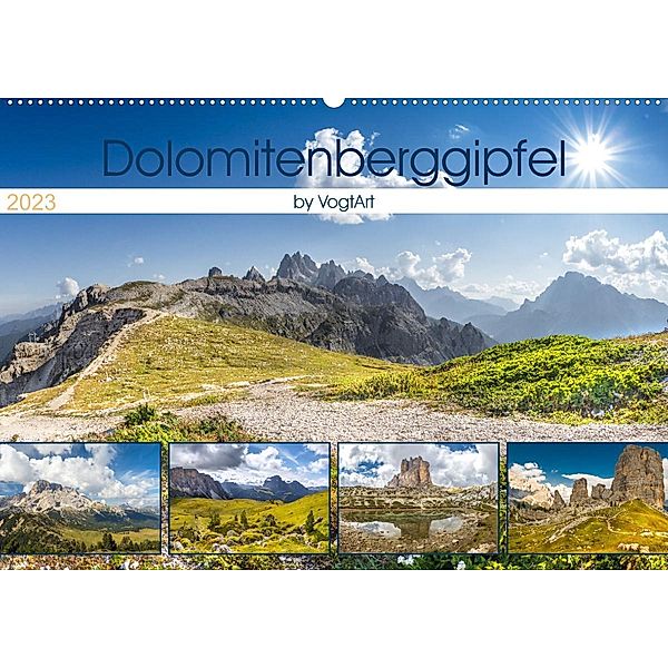 Dolomitenberggipfel (Wandkalender 2023 DIN A2 quer), VogtArt