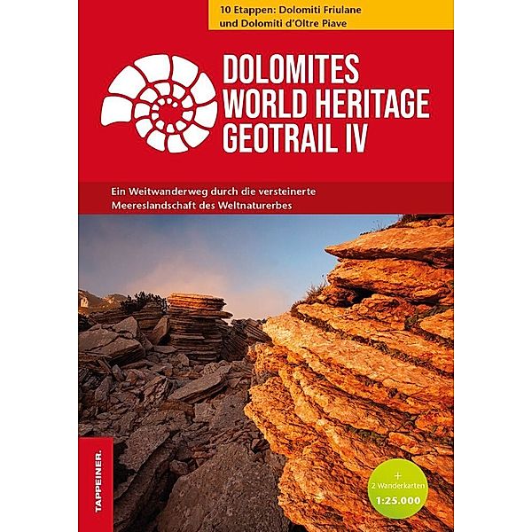 Dolomites World Heritage Geotrail IV, m. 1 Buch, m. 2 Karte, Emiliano Oddone, Tommaso Trentini