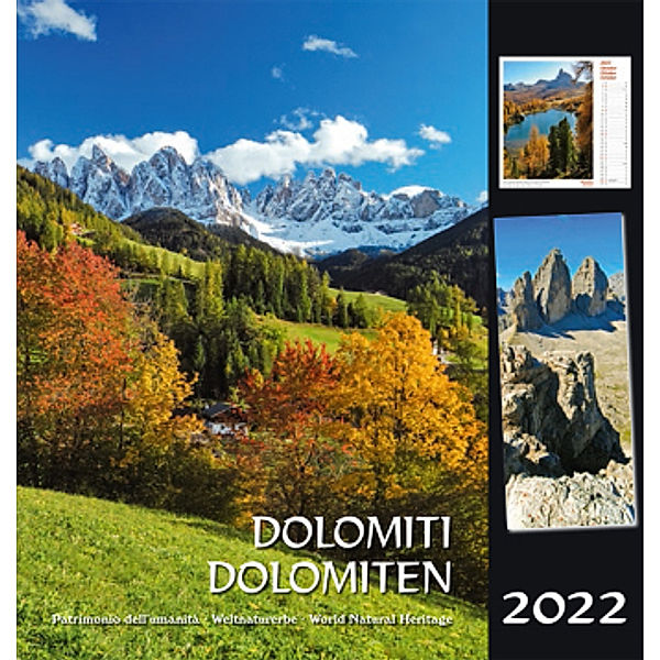 Dolomiti / Dolomiten 2022, Postkartenkalender, Peter Malfertheiner