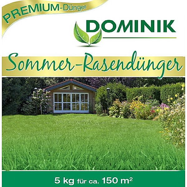 DOMINIK Sommer-Rasendünger in Gärtner-Qualität mit Langzeitwirkung, 15+5+10 (+4+17), 5 kg