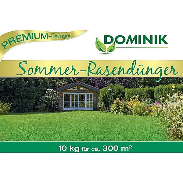 DOMINIK Sommer-Rasendünger in Gärtner-Qualität  mit Langzeitwirkung, 15+5+10 (+4+17), 10 kg