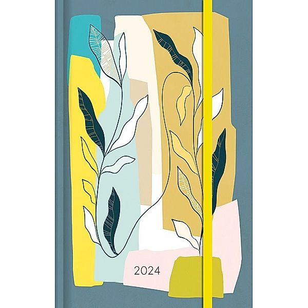 Dominique Vari Wallpiece - Wochen-Notizkalender klein 2024 - Taschen-Kalender 9x14 cm - mit Verschlussband & Falttasche - Weekly