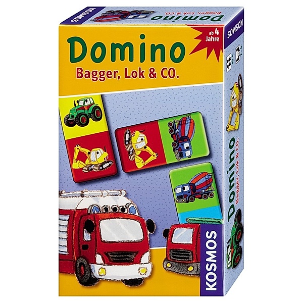 KOSMOS Domino Bagger, Lok und Co in bunt