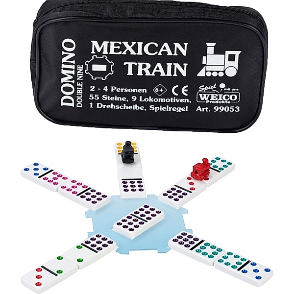 Domino Mexican Train in der Reissverschlusstasche
