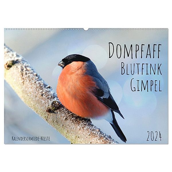 Dompfaff, Blutfink, Gimpel (Wandkalender 2024 DIN A2 quer), CALVENDO Monatskalender, Sabine Löwer
