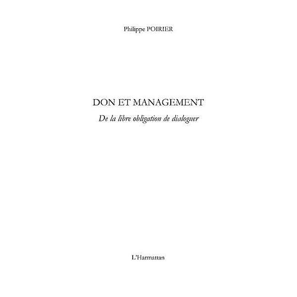 Don et management - de la libre obligati / Hors-collection, Honorine Ngou