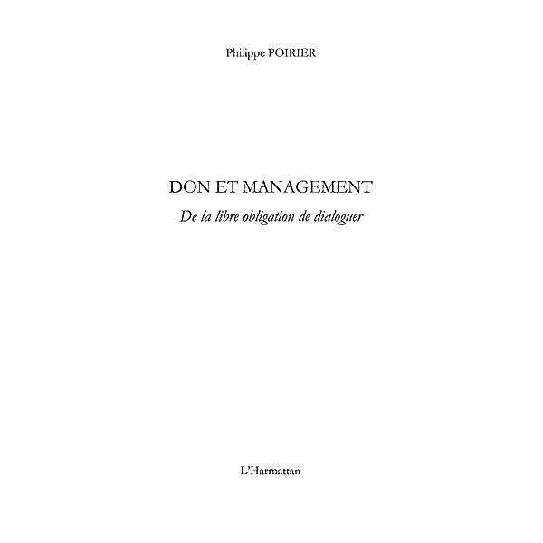 Don et management - de la libre obligati / Hors-collection, Honorine Ngou