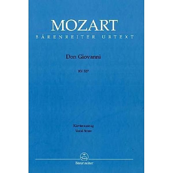 Don Giovanni KV 527, Text Deutsch-Italienisch, Klavierauszug, Wolfgang Amadeus Mozart