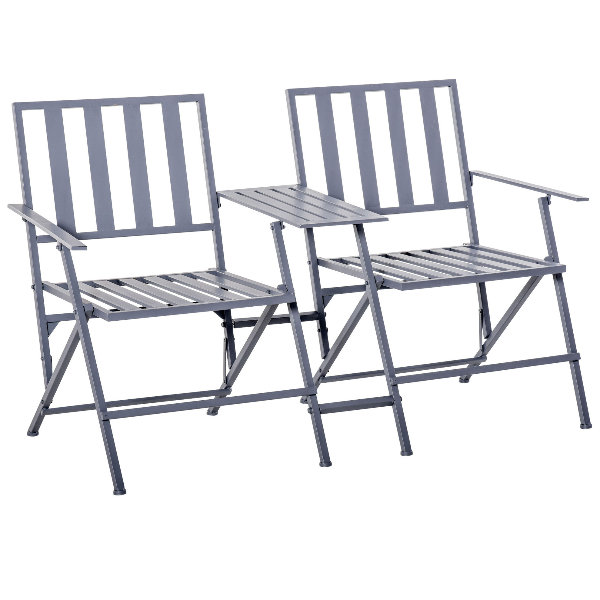 Doppel-Gartenstuhl mit Tisch klappbar online kaufen - Orbisana