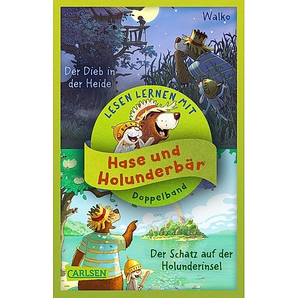 Doppelband zum Lesenlernen - Hase und Holunderbär: Der Schatz auf der Holunderinsel / Der Dieb in der Heide, Walko