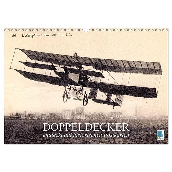 Doppeldecker entdeckt auf historischen Postkarten (Wandkalender 2024 DIN A3 quer), CALVENDO Monatskalender, Calvendo