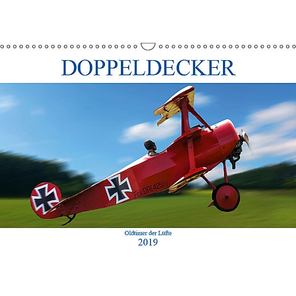 Doppeldecker Oldtimer der Lüfte (Wandkalender 2019 DIN A3 quer), Boris Robert