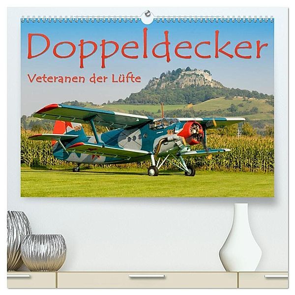 Doppeldecker - Veteranen der Lüfte (hochwertiger Premium Wandkalender 2024 DIN A2 quer), Kunstdruck in Hochglanz, Markus Keller