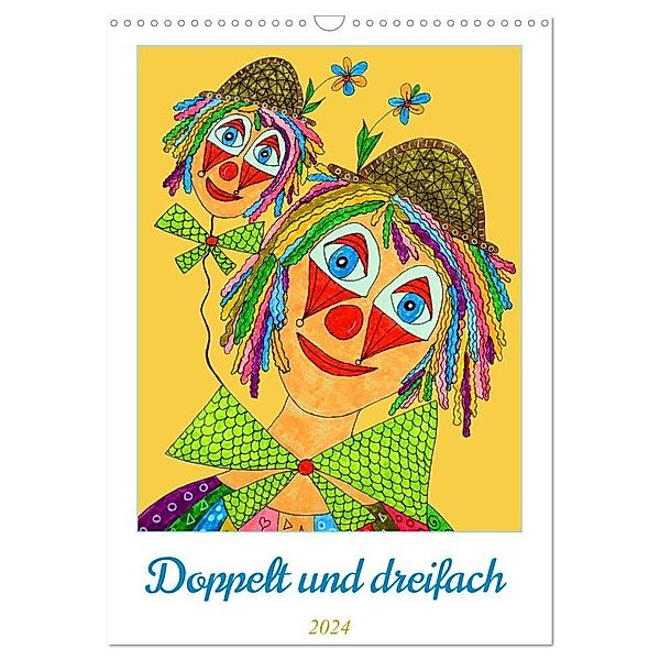 Doppelt oder dreifach (Wandkalender 2024 DIN A3 hoch), CALVENDO Monatskalender, Sarnade