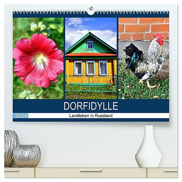 Dorfidylle - Landleben in Russland (hochwertiger Premium Wandkalender 2024 DIN A2 quer), Kunstdruck in Hochglanz, Henning von Löwis of Menar